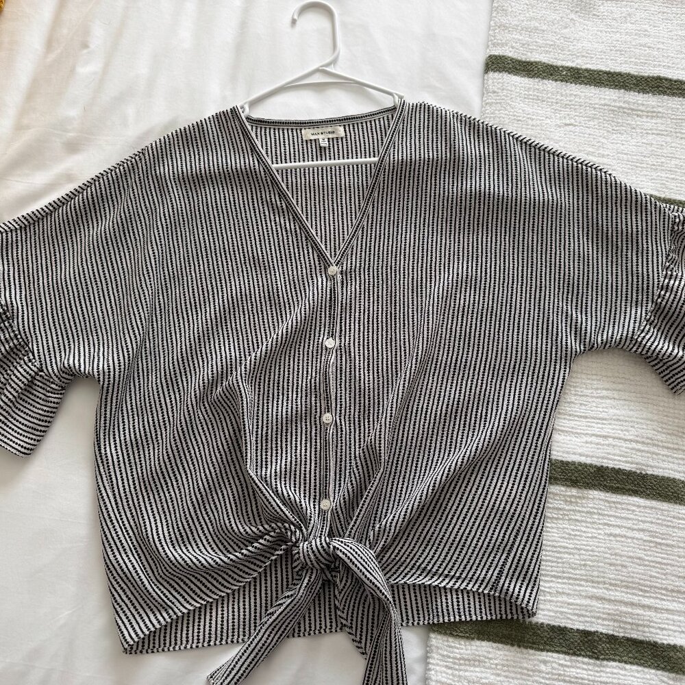 Max Studio Tie Blouse